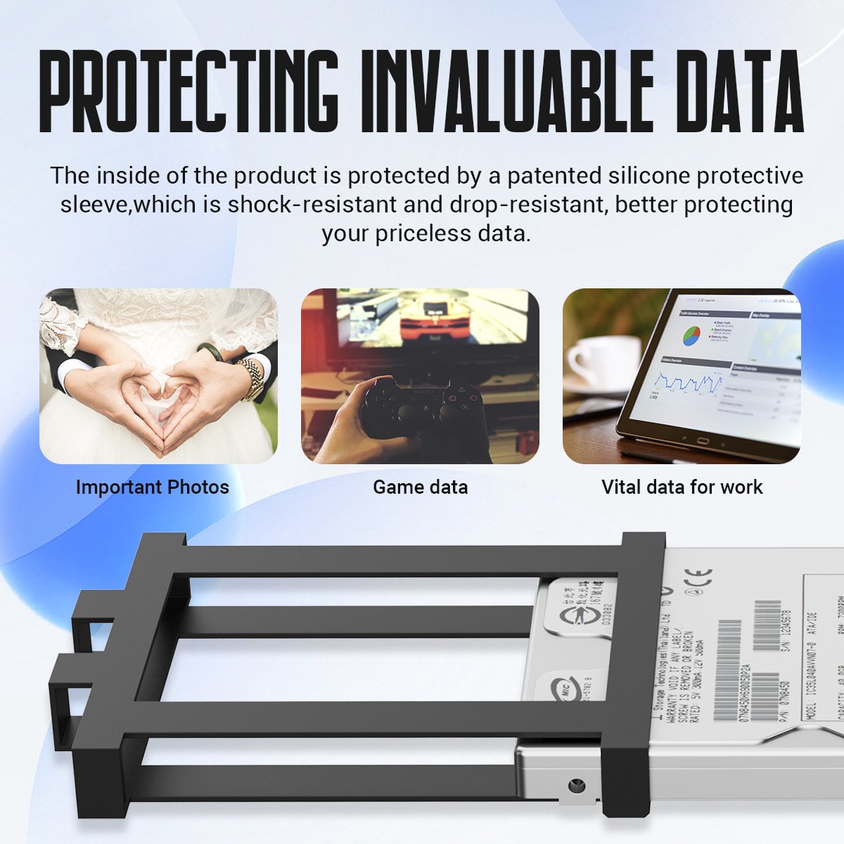 Portable External Hard Drive Storage Expansion Mobile HDD USB 3.0 USB-C ...
