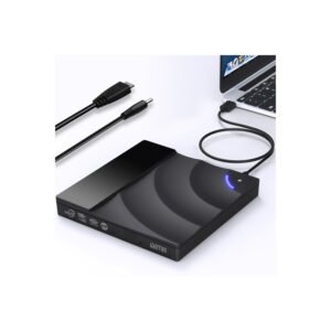 External DVD Drive, Portable USB 3.0 CD +/-RW Drive DVD Player for ROM Rewriter, Burner for Laptop, Desktop, Compatible with Windows 7/8/10/11, Mac, MacBook Pro/Air